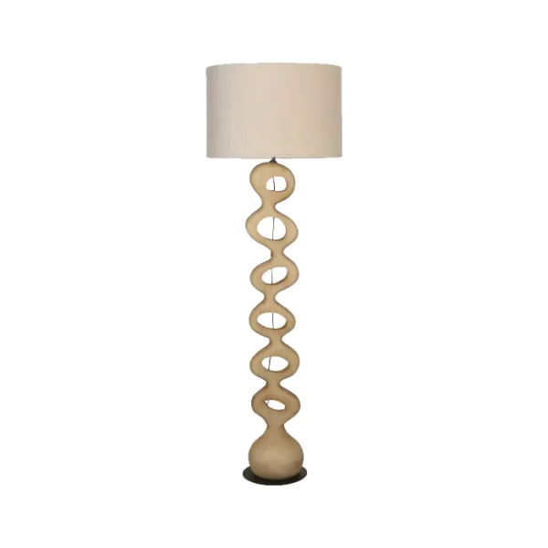 ⁦מנורת רצפה וודי רינגס נטורל⁩ – תמונה ⁦1⁩