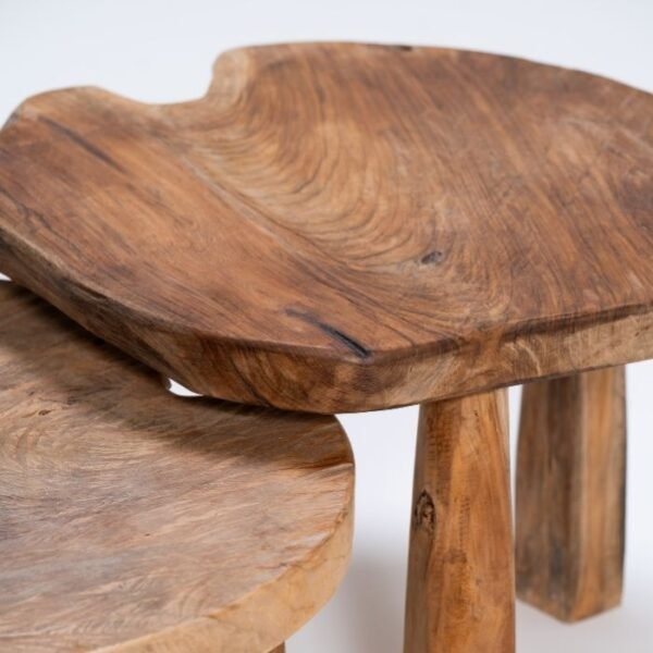 ⁦סט שולחנות עץ גואה⁩ – תמונה ⁦4⁩