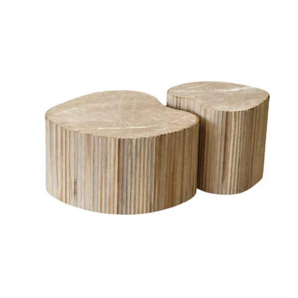 ⁦סט שולחנות לאון נטורל⁩ – תמונה ⁦2⁩