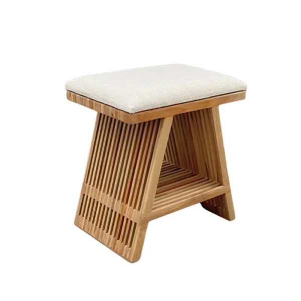 ⁦סטול עץ ריזורט מרופד⁩ – תמונה ⁦1⁩