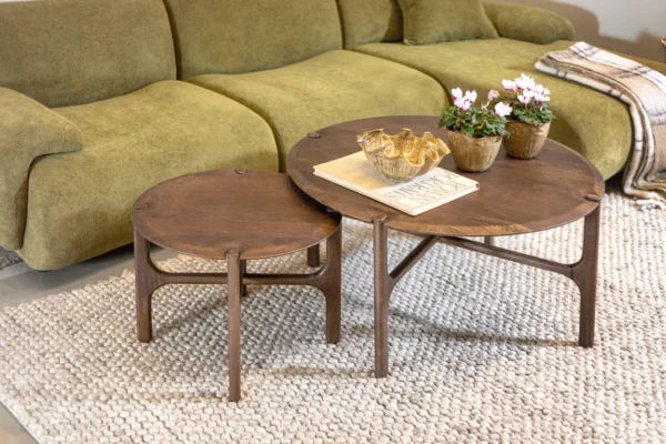 ⁦שולחן סלון עץ אליוט בראון⁩ – תמונה ⁦2⁩