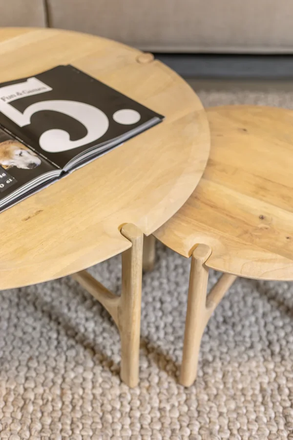 ⁦שולחן סלון עץ אליוט נטורל⁩ – תמונה ⁦3⁩