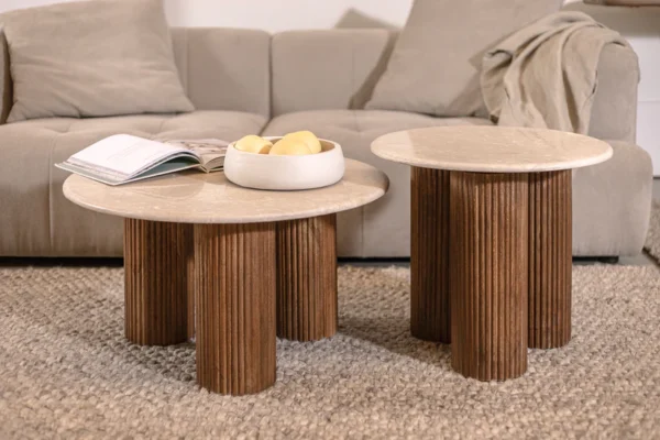 ⁦שולחן סלון וודי מרבל⁩ – תמונה ⁦2⁩