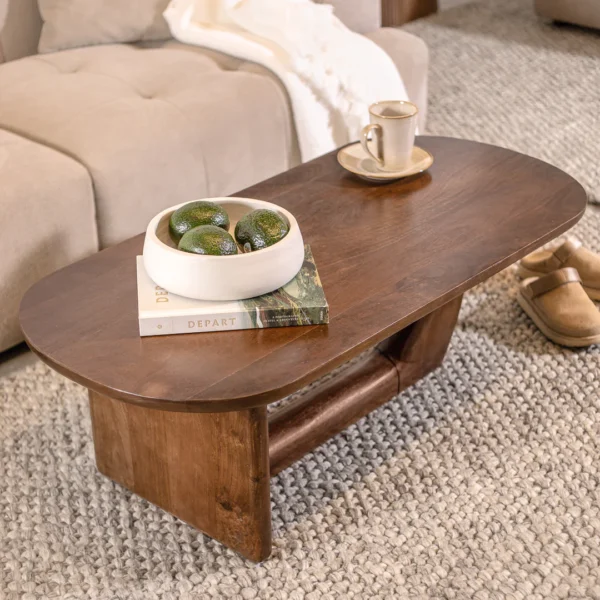 ⁦שולחן סלון מרגרט וולנט⁩ – תמונה ⁦2⁩