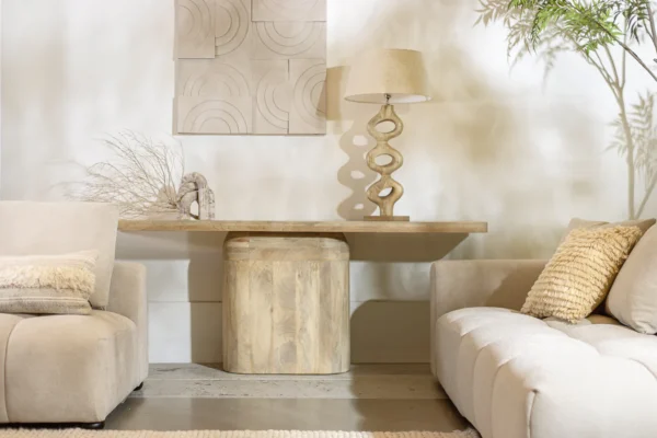 ⁦קונסולה עץ בייס נטורל⁩ – תמונה ⁦3⁩