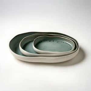 סט קערות אובל גריס גרין