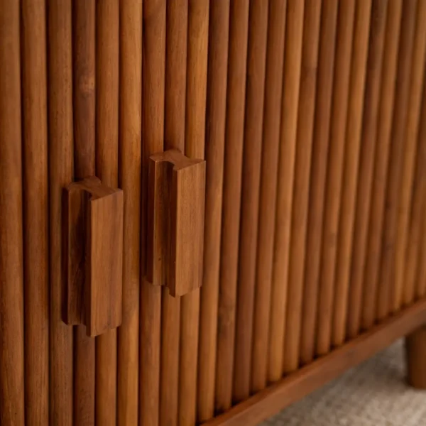 ⁦מזנון עץ טיק אלונזו⁩ – תמונה ⁦2⁩