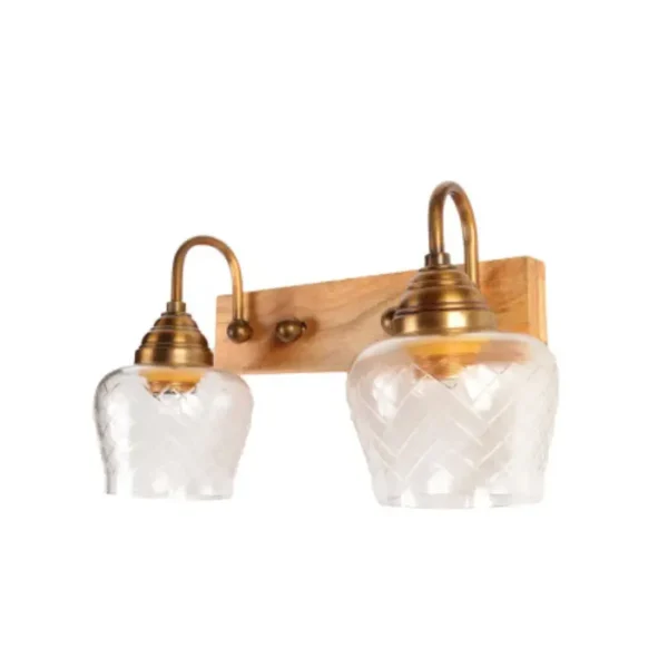 ⁦מנורת קיר זוגית וודי⁩ – תמונה ⁦1⁩