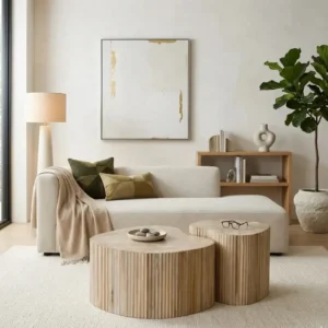 סט שולחנות לאון נטורל