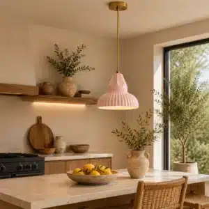 מנורת תקרה קרמיקה פינק