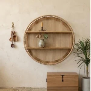 מדף ראטן דקורטיבי