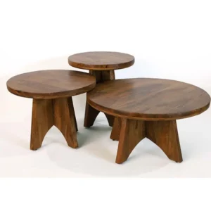 סט שולחנות ג'רזי נטורל