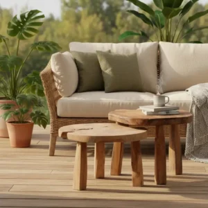 סט שולחנות עץ גואה