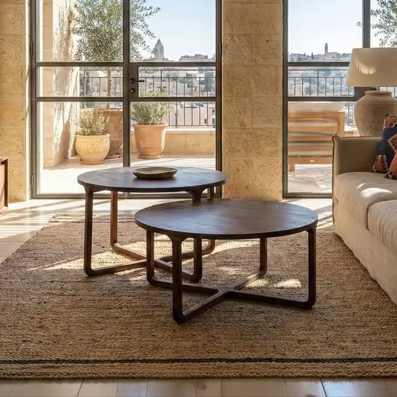 סט שולחנות סלון דטרויט אגוז סט שולחנות ליסבון וולנט – תמונה 1