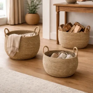 סט סלי קש בוהו נטורל