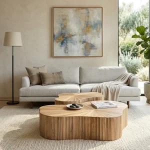 סט שולחנות סיימון נטורל