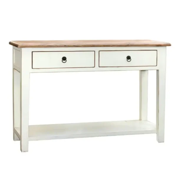 ⁦קונסולה עץ ברטה בז'⁩ – תמונה ⁦1⁩