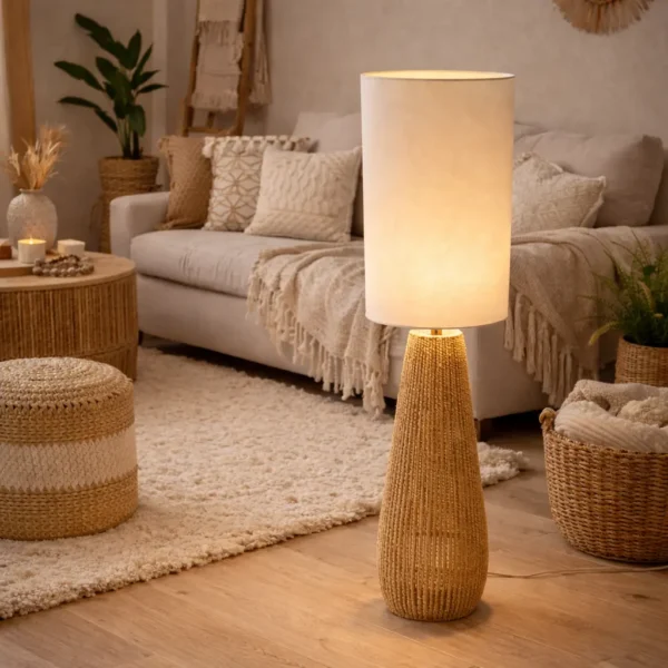 ראטן ארגניקה מנורת רצפה אורגניקה – תמונה 1