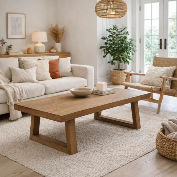 שולחן עץ טיק גושני שולחן עץ אורבן – תמונה 1