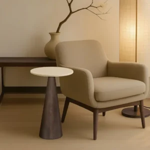 שולחן צד קונוס אבן